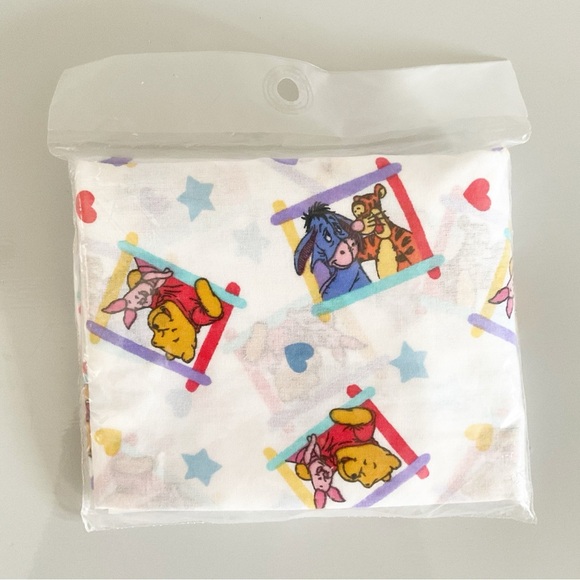 Vintage Winnie the Pooh Friends Forever Pooh Baby Fitted Crib Sheet NEW SEALED - Picture 2 of 2
